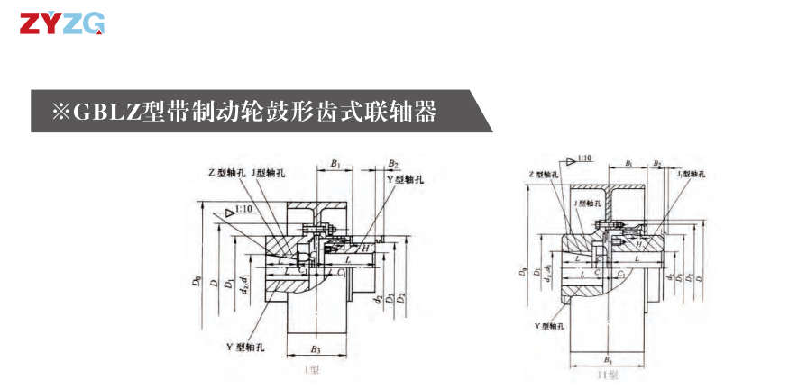 GBLZ 型帶制動輪鼓形齒式聯軸器